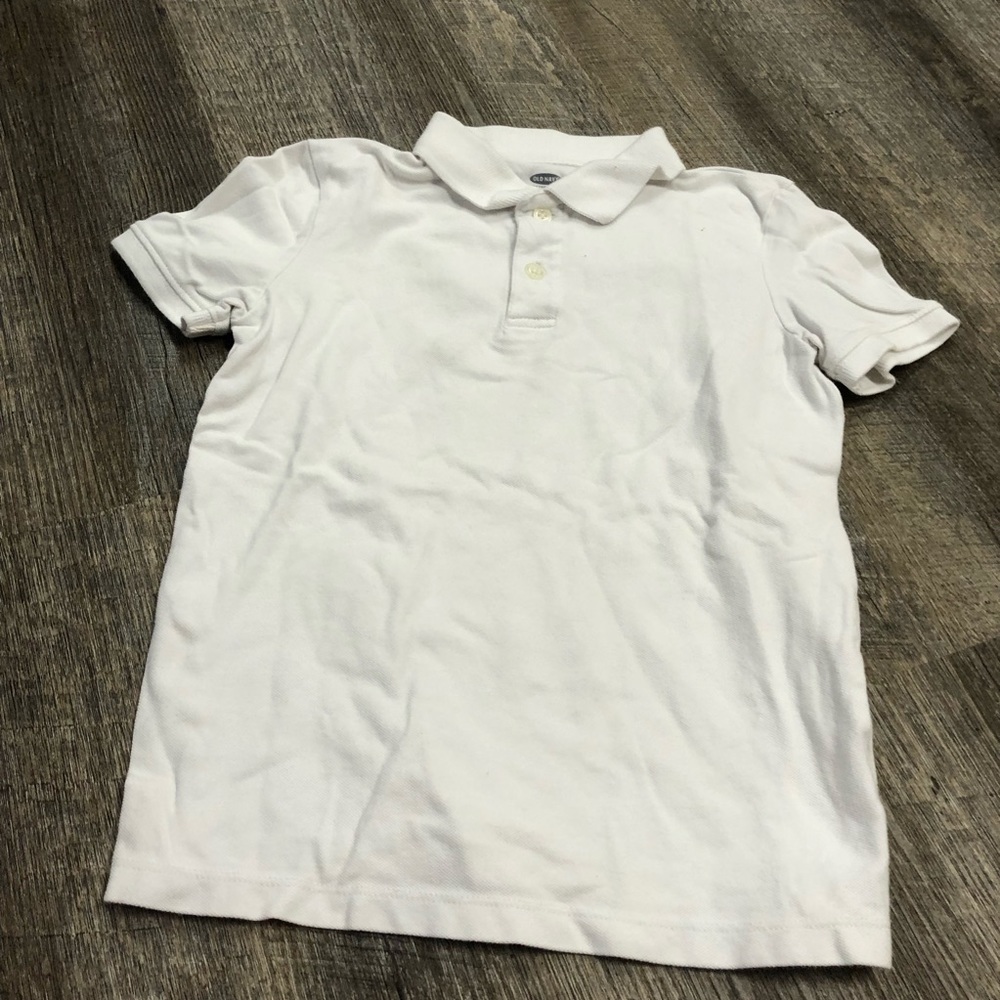 Old Navy Girls Short Sleeve Polo Shirt White Small